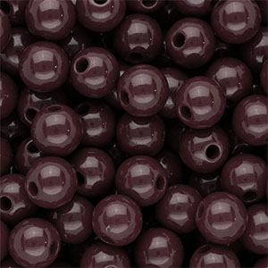 DQ Perles acryliques 10 mm brillant Marron fonc&eacute;