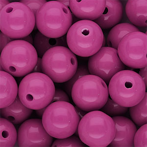 DQ Perles acryliques 12 mm brillant Magenta