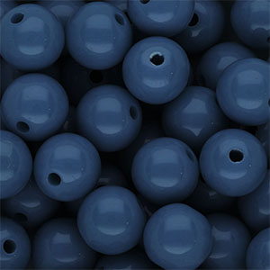 DQ Perles acryliques 12 mm brillant Bleu sarcelle