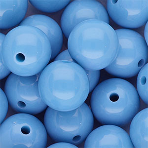 DQ Perles acryliques 16 mm brillant Bleu