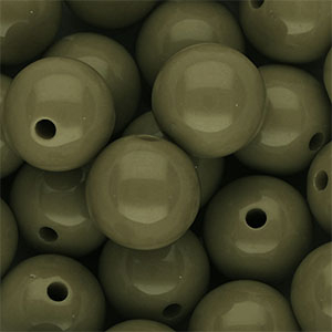 DQ Perles acryliques 16 mm brillant Vert arm&eacute;e