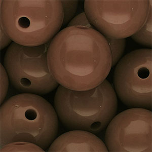 DQ Perles acryliques 18 mm brillant Marron