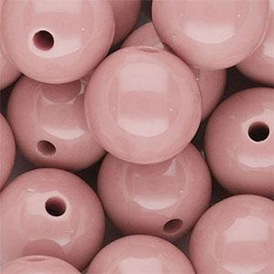 DQ Perles acryliques 18 mm brillant Rose vintage