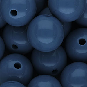 DQ Perles acryliques 18 mm brillant Bleu sarcelle