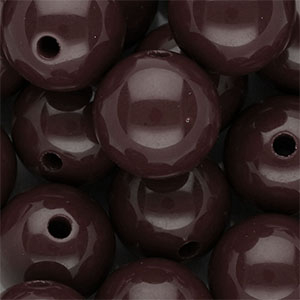 DQ Perles acryliques 18 mm brillant Marron fonc&eacute;