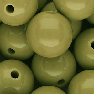 DQ Perles acryliques 20 mm brillant Vert olive