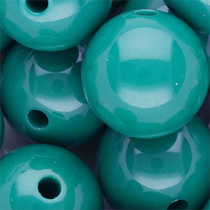 DQ Perles acryliques 25 mm brillant Turquoise