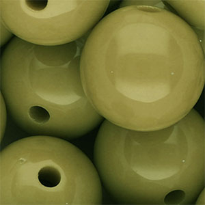 DQ Perles acryliques 25 mm brillant Vert olive