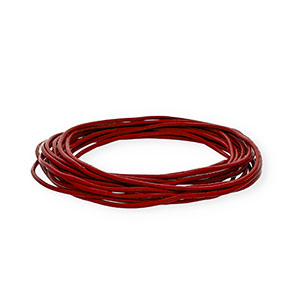 Cuir rond&nbsp;2&nbsp;mm Rouge