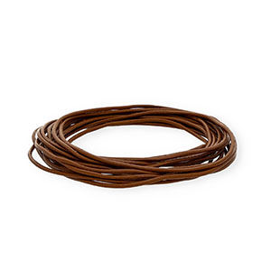 Cuir rond&nbsp;2&nbsp;mm Marron fonc&eacute;