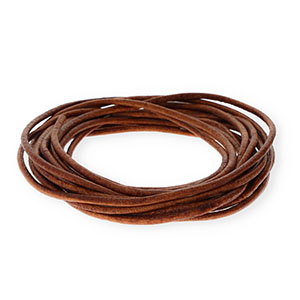 Cuir rond&nbsp;3&nbsp;mm Marron