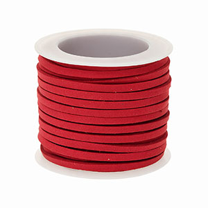 Simili daim plat 3&nbsp;mm Rouge