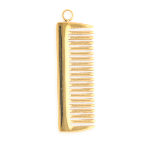 Breloques en acier Inox peigne Dor&eacute;