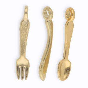 Breloques en acier Inox couverts Dor&eacute;