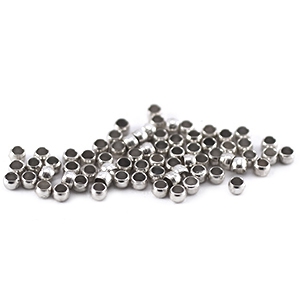 Perles &agrave; &eacute;craser DQ 2mm Argent antique