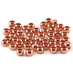 Perles &agrave; &eacute;craser DQ 3mm Dor&eacute; ros&eacute;