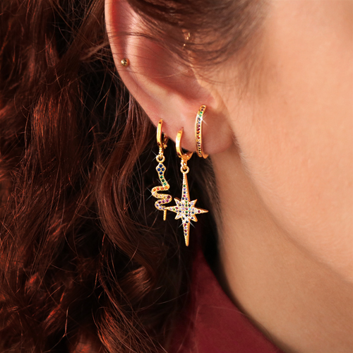 Magnifiques bijoux arc-en-ciel en Zirconium 