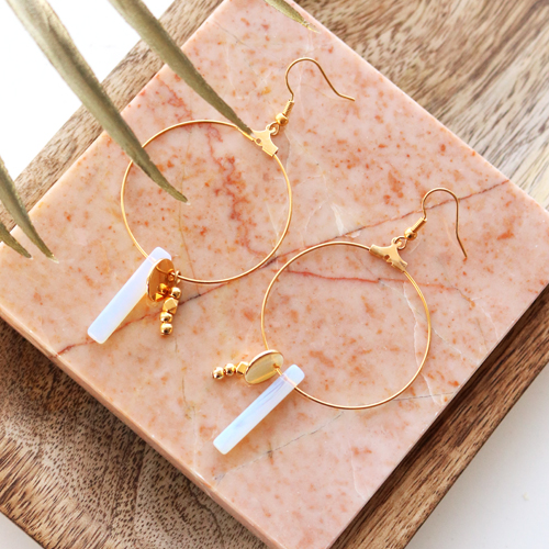 DIY : confection de boucles d&rsquo;oreilles et de colliers avec des perles en pierre semi-pr&eacute;cieuse