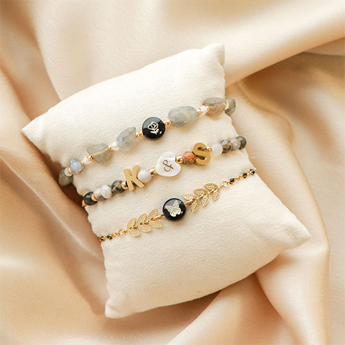 Inspiration de bracelets avec des perles en verre rondelle