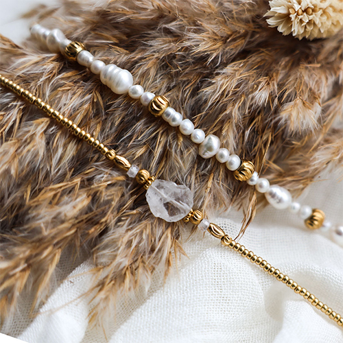 Inspiration de bracelets avec des perles en acier inoxydable