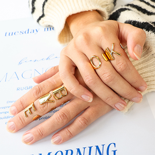 Bagues en acier inoxydable &eacute;l&eacute;gantes