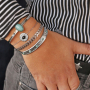 De magnifiques bagues et bracelets en acier inox avec une pierre naturelle !