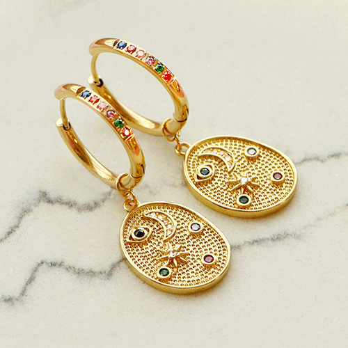 Personnalisez ces magnifiques cr&eacute;oles en acier inox