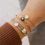 Inspiration de bracelets avec des perles en verre rondelle