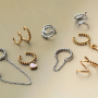 Collection tendance avec earcuffs BY31&reg; avec anneaux et boucles d&rsquo;oreilles spirales