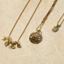 Bijoux minimalistes avec breloques en inox avec strass 