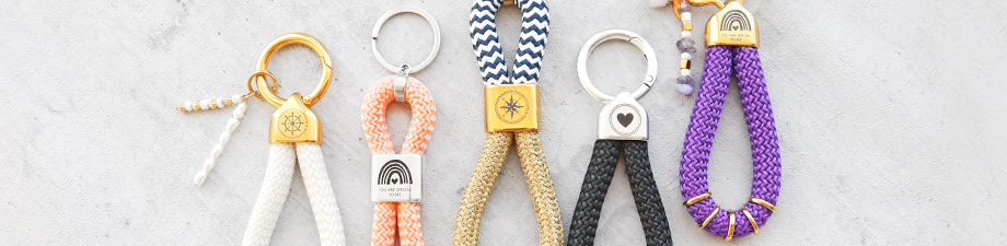 Porte-cl&eacute;s DQ Mix & Match avec cordelette style marin