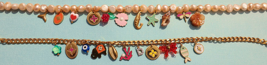 Nouvelles breloques en acier inoxydable avec &eacute;mail