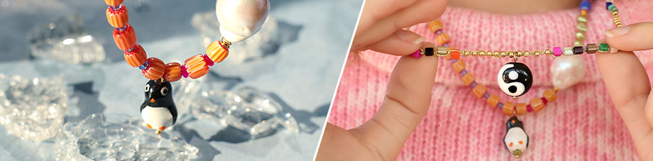 Nouvelle collection de magnifiques perles en verre