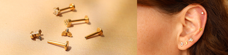 JUST IN ! Piercings d’oreille acier inoxydable JUST IN ! Piercings d’oreille acier inoxydable