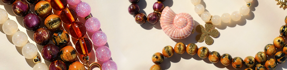 Nouvelle s&eacute;rie de perles acryliques et en r&eacute;sine