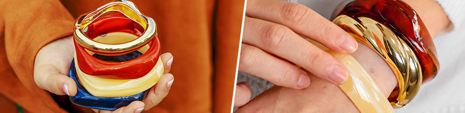 Nouvelle collection de bracelets en r&eacute;sine