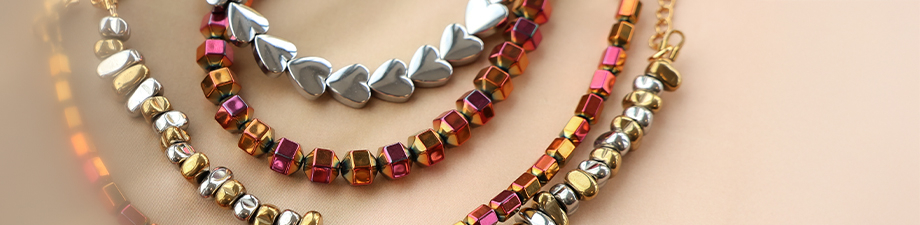 Superbe collection de perles h&eacute;matite