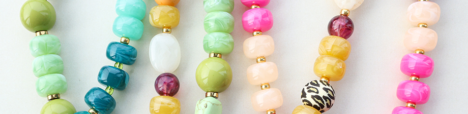 Nouvelle s&eacute;rie de perles acryliques en forme de disque