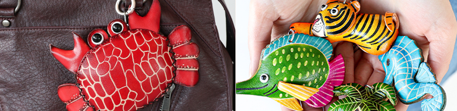 Nouveaux porte-monnaies et porte-cl&eacute;s en cuir