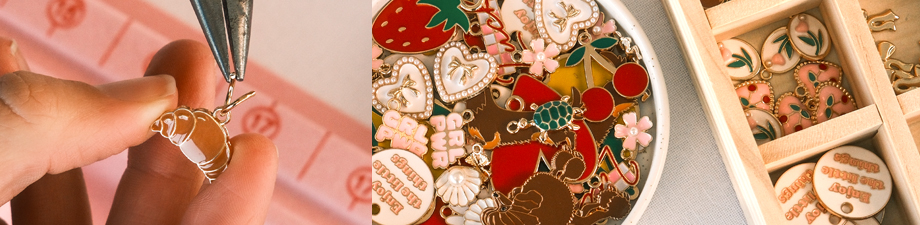 Nouvelles breloques color&eacute;es en m&eacute;tal 