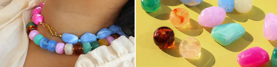 Nouvelle série de perles acryliques colorées Nouvelle série de perles acryliques colorées