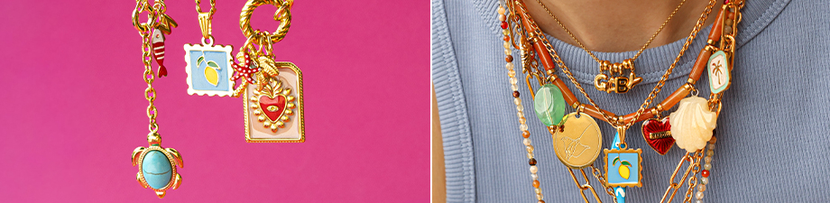 Nouvelles breloques en acier inoxydable avec émail Nouvelles breloques en acier inoxydable avec émail