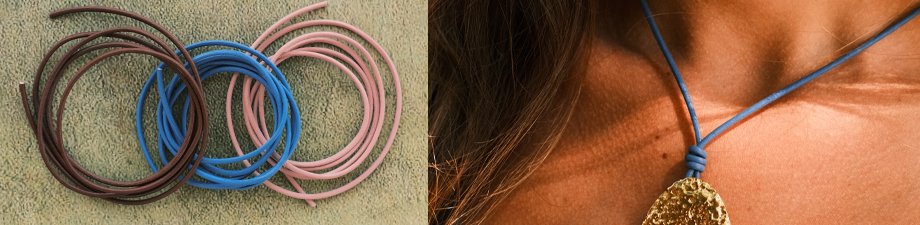 Nouvelle collection de cordons cuir pour bijoux originaux
