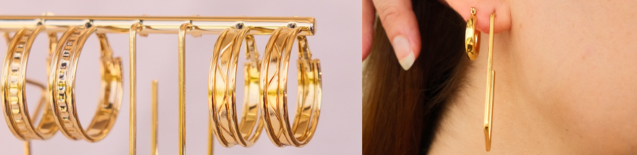 Nouvelle s&eacute;rie de boucles d&rsquo;oreilles en acier inoxydable