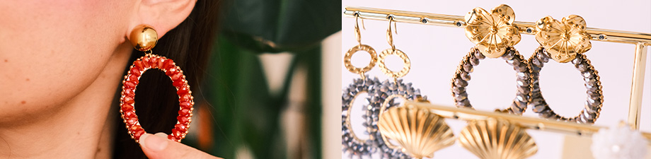 Pendentifs &agrave; facettes aux superbes couleurs 
