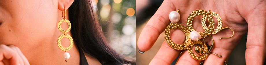 Nouvelles boucles d'oreilles et breloques en acier