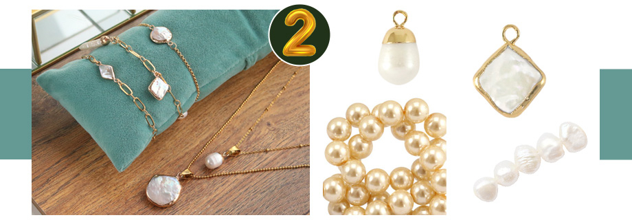 NIEUW! Zoetwaterparel hangers en tussenstukken!