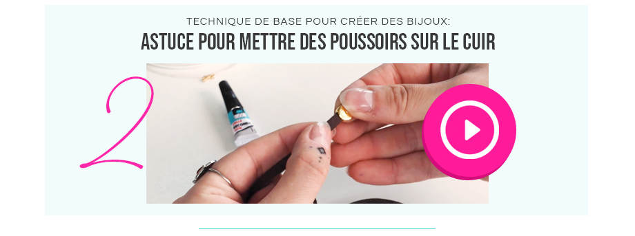 astuce pour mettre des poussoirs sur le cuir